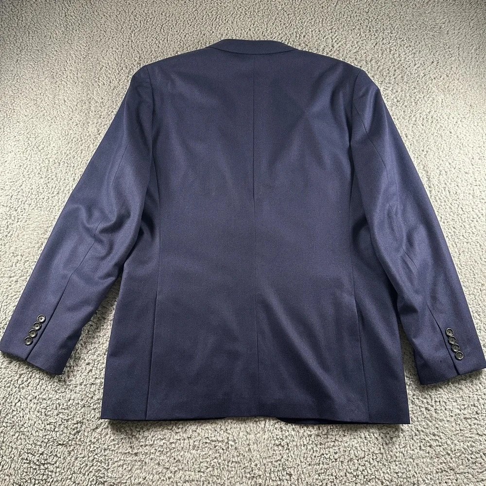 J.Crew Ludlow Suit Jacket Mens 42L Blue Wool‎ Slim Fit Italian Fabric Blazer